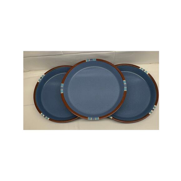 3 Dansk Stoneware Mesa Sky Blue Salad Plates 7 3/8" Diameter Made in Japan - Picture 1 of 3